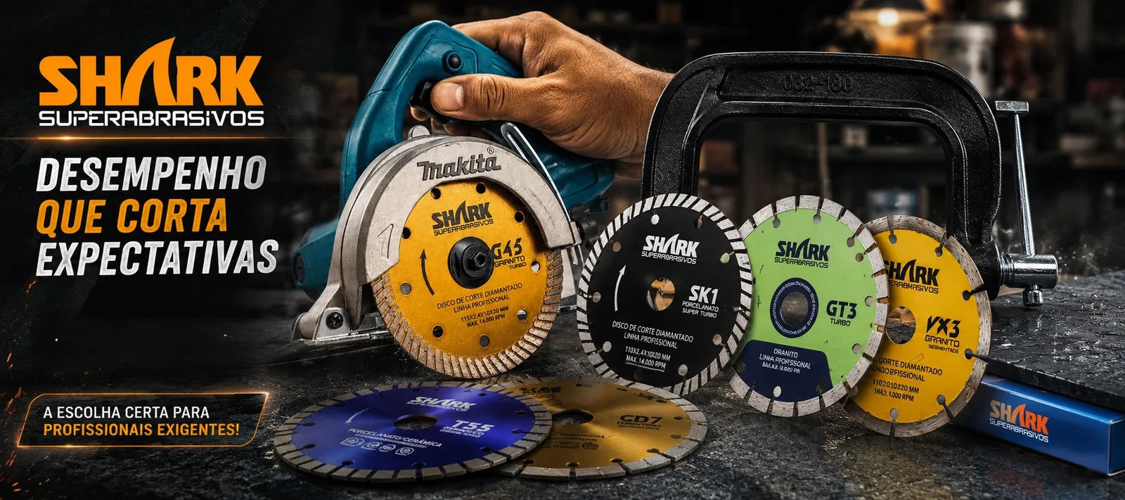Discos diamantados Shark, desempenho que corta expectativas, a escolha certa para profissionais exigentes
