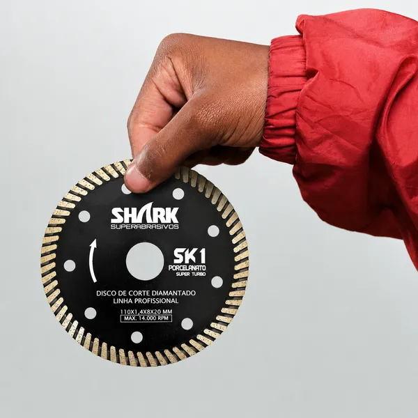 Disco de corte diamantado Shark SK1 para porcelanato super turbo